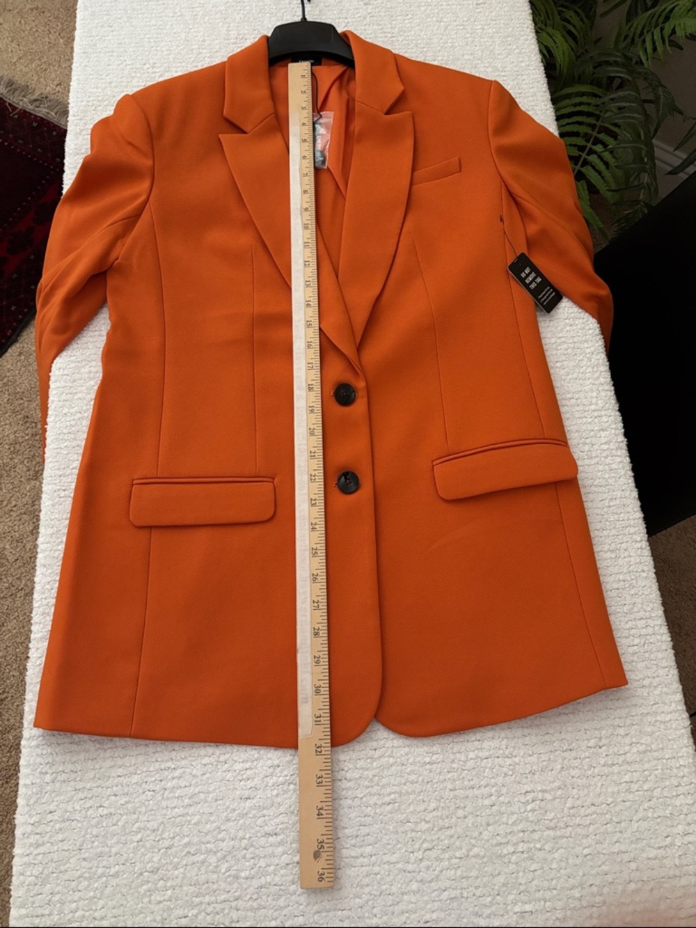 Express Orange Color Tailored Blazer - Picture 8 of 15